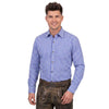 Bavarian Men Shirt Checked Sea Blue
