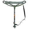 Adjustable Walking Stick with Leather Seat Camouflage Forest Green Tramper