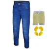 RIDERACT® Mens Motorcycle Jeans Blue | Reinforced Aramid Riding Jeans