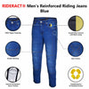 RIDERACT® Mens Motorcycle Jeans Blue | Reinforced Aramid Riding Jeans
