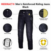 RIDERACT® Mens Motorbike Jeans Black | Reinforced Riding Jeans with Aramid Fiber