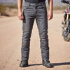 RIDERACT® Mens Motorcycle Riding Jeans Grey Reinforced with Aramid Fiber