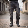 RIDERACT® Mens Motorcycle Cargo Jeans | Black Motorbike Cargo Pants
