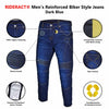 RIDERACT® Mens Motorcycle Jeans | Dark Blue Reinforced Aramid Biker Jeans