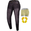 RIDERACT® Womens Motorbike Jeans | Black Aramid Reinforced Riding Jeans