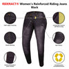 RIDERACT® Womens Motorbike Jeans | Black Aramid Reinforced Riding Jeans