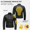 RIDERACT® Waxed Cotton Motorcycle Jacket | Black Stellar Biker Jacket