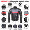 RIDERACT® Mens Motorbike Jacket | Martial Leather Motorcycle Jacket