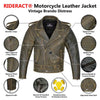 RIDERACT® Vintage Motorcycle Jacket | Brando Distressed Moto jacket
