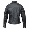 RIDERACT® Womens Moto Jacket | Black Brando Native Leather Biker Jacket