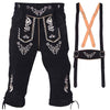 Men Trachten Oktoberfest outfit Kniebundhosen Black