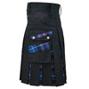Hybrid kilt with Tartan Pride of Scotland Cross Stripes