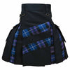 Hybrid kilt with Tartan Pride of Scotland Cross Stripes