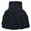 Hybrid kilt with Tartan Pride of Scotland Cross Stripes