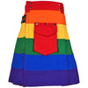 LGBTQ Flag Kilt Rainbow Round Pleated Mardi Gras Outfit