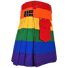 LGBTQ Flag Kilt Rainbow Round Pleated Mardi Gras Outfit