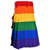LGBTQ Flag Kilt Rainbow Round Pleated Mardi Gras Outfit