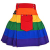 LGBTQ Flag Kilt Rainbow Round Pleated Mardi Gras Outfit
