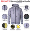 RIDERACT® Reinforced Motorcycle Hoodie with Aramid Fibre – Grey