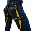 RIDERACT® Youth Motorbike Knee Guards SafeMode-v1 Yellow Knee Protectors