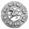 Rampant Lion Mount Fly Plaid Brooch Silver