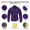RIDERACT® Reinforced Women’s Motorcycle Shirt | Road Series Purple