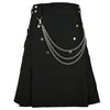 Cargo Black Utility Kilt Chained