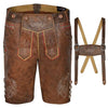 Men's Oktoberfest Costume Authentic Leather Short Lederhosen