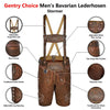 Men's Oktoberfest Costume Authentic Leather Short Lederhosen