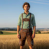 Men's Oktoberfest Costume Authentic Leather Short Lederhosen