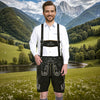 Men's Oktoberfest outfit Authentic Leather Short Black Lederhosen