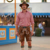 Men's Oktoberfest Outfit Authentic Suede Lederhosen Antiqued with Waist Belt