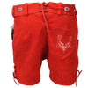 Women's Oktoberfest Costumes Suede Leather Lederhosen Short Red