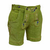 Women's Oktoberfest Costumes Suede Leather Lederhosen Short Green
