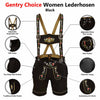 Women's Oktoberfest Costumes | Suede Leather Lederhosen Short Black