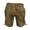 Women's Lederhosen Suede Leather Short Mud Brown Oktoberfest Outfit