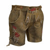 Women's Lederhosen Suede Leather Short Mud Brown Oktoberfest Outfit