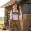 Women's Lederhosen Suede Leather Short Mud Brown Oktoberfest Outfit