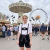 Women's Oktoberfest Costume – Black Suede Leather Lederhosen Shorts