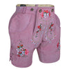 Women’s Lederhosen – Rose Pink Suede Leather Shorts