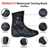 RIDERACT® Waterproof Motorcycle Boots | Black Surface Motorbike Boots