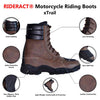 RIDERACT® Mens Motorbike Boots xTrail | Motorcycle Riding Boots ( Brown )