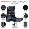 RIDERACT® Women's Motorcycle Boots | Rock Ladies Motorcycle Boots Black