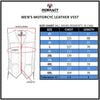 RIDERACT® Mens Leather Motorcycle Vest | Snooper Classic Biker Vest