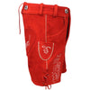 Women’s Oktoberfest Outfit – Red Suede Leather Lederhosen Shorts