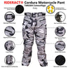 RIDERACT® Mens Cordura Waterproof Motorcycle Pant | Camouflage Grey Riding Pants