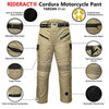 RIDERACT® Mens Cordura Waterproof Motorcycle Pant | TARZAN Khaki Riding Pants