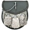 Grey Rabbit Fur Pin Lock Sporran