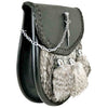 Grey Rabbit Fur Pin Lock Sporran