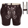 Women’s Oktoberfest Outfit – Chocolate Brown Suede Lederhosen Shorts